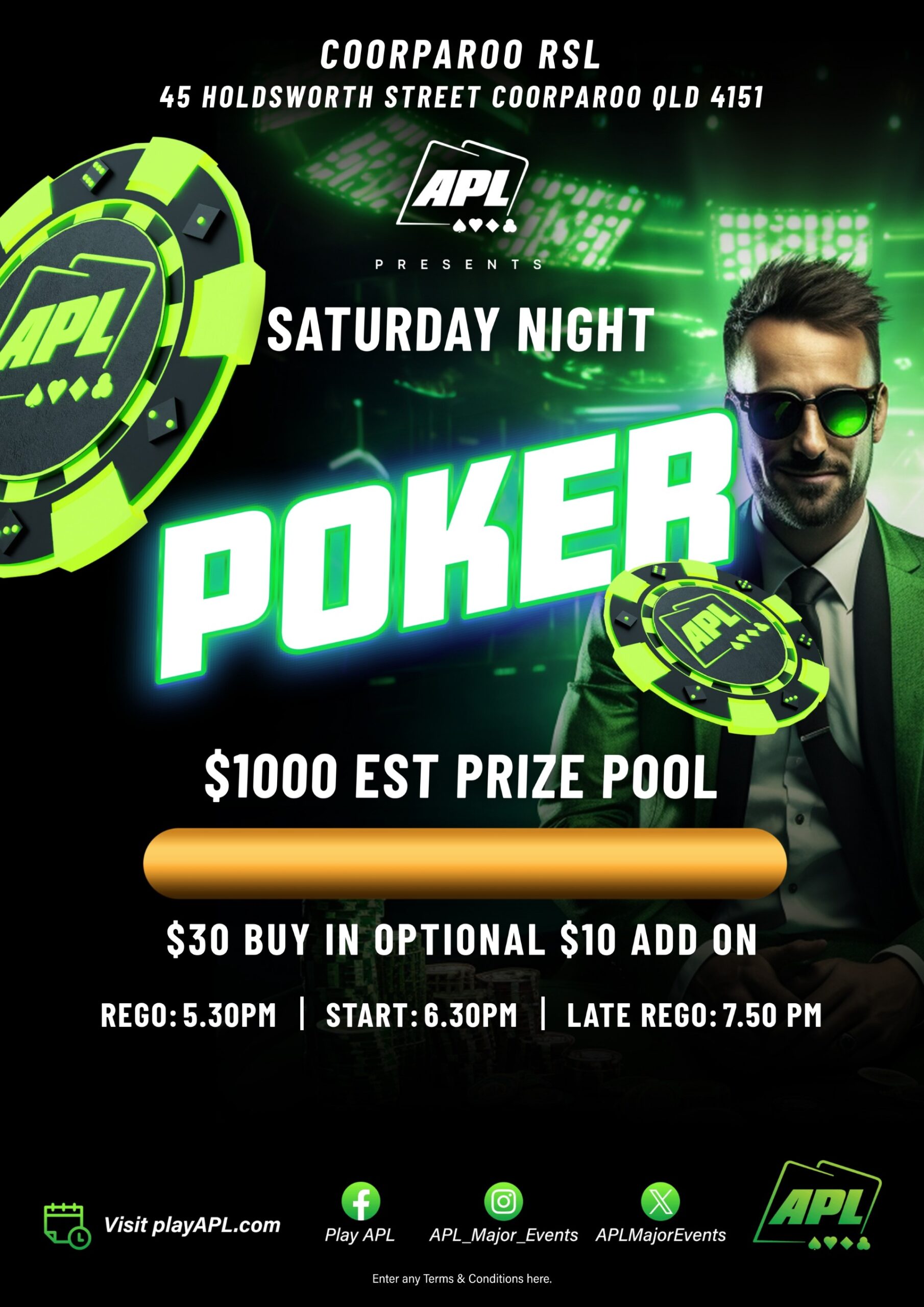 Saturday night poker poster